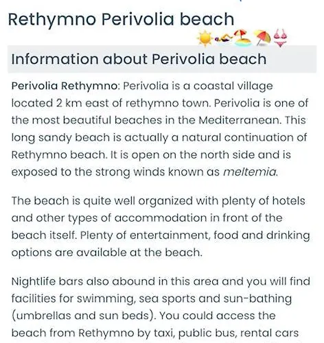 Apartment Alexandra 110, 4' From Rethymno